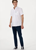 U.S. Polo Assn. Regular Fit Gömlek Yaka Beyaz Erkek Gömlek GOXY