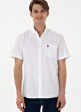 U.S. Polo Assn. Regular Fit Gömlek Yaka Beyaz Erkek Gömlek GOXY