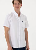 U.S. Polo Assn. Regular Fit Gömlek Yaka Beyaz Erkek Gömlek GOXY