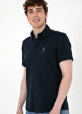 U.S. Polo Assn. Regular Fit Gömlek Yaka Lacivert Erkek Gömlek IBIZAT