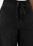 U.S. Polo Assn. Yüksek Bel Geniş Paça Loose Fit Siyah Kadın Denim Pantolon SAFIR-BLACK