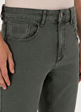 U.S. Polo Assn. Normal Bel Normal Paça Slim Fit Yeşil Erkek Denim Pantolon LORT
