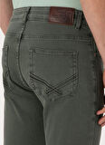 U.S. Polo Assn. Normal Bel Normal Paça Slim Fit Yeşil Erkek Denim Pantolon LORT