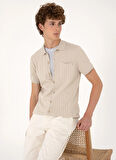 U.S. Polo Assn. Polo Yaka Slim Fit Gri Erkek Kazak IVAN
