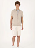 U.S. Polo Assn. Polo Yaka Slim Fit Gri Erkek Kazak IVAN