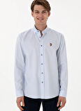 U.S. Polo Assn. Regular Fit Gömlek Yaka Mavi Erkek Gömlek CEDCOLORREG