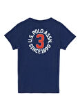 U.S. Polo Assn. Baskılı Açık Lacivert Erkek Çocuk T-Shirt GEORGY