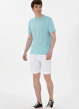 U.S. Polo Assn. Bisiklet Yaka Mavi Erkek T-Shirt GASTON