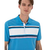 Erkek Regular Fit Polo Yaka Turkuaz T-shirt