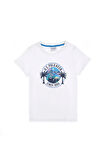 U.S. Polo Assn. Baskılı Beyaz Erkek Çocuk T-Shirt PALMA