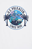 U.S. Polo Assn. Baskılı Beyaz Erkek Çocuk T-Shirt PALMA