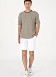 U.S. Polo Assn. Bisiklet Yaka Kahve Erkek T-Shirt CERT