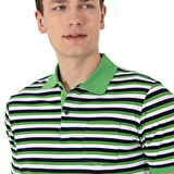 Erkek Regular Fit Polo Yaka Çizgili Tişört