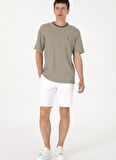 U.S. Polo Assn. Normal Bel Regular Fit Beyaz Erkek Bermuda Şort NESTA