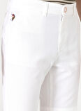 U.S. Polo Assn. Normal Bel Regular Fit Beyaz Erkek Bermuda Şort NESTA