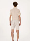 U.S. Polo Assn. Normal Bel Regular Fit Taş Erkek Bermuda Şort LANES