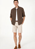 U.S. Polo Assn. Normal Bel Regular Fit Gri Erkek Bermuda Şort NESTA