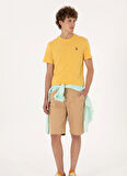 U.S. Polo Assn. Normal Bel Comfort Fit Kahve Erkek Bermuda Şort NASGAR