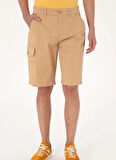 U.S. Polo Assn. Normal Bel Comfort Fit Kahve Erkek Bermuda Şort NASGAR