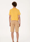 U.S. Polo Assn. Normal Bel Comfort Fit Kahve Erkek Bermuda Şort NASGAR
