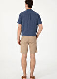 U.S. Polo Assn. Normal Bel Regular Fit Açık Haki Erkek Bermuda Şort NESTA