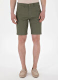 U.S. Polo Assn. Normal Bel Regular Fit Koyu Haki Erkek Bermuda Şort NESTA