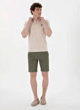 U.S. Polo Assn. Normal Bel Regular Fit Koyu Haki Erkek Bermuda Şort NESTA