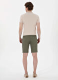 U.S. Polo Assn. Normal Bel Regular Fit Koyu Haki Erkek Bermuda Şort NESTA