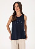 U.S. Polo Assn. Yuvarlak Yaka Lacivert Kadın T-Shirt GINZA