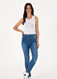 U.S. Polo Assn. Yuvarlak Yaka Beyaz Kadın T-Shirt GINZA