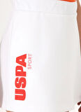 U.S. Polo Assn. Yüksek Bel Relaxed Beyaz Kadın Şort S-SADELLA