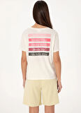 U.S. Polo Assn. Bisiklet Yaka Krem Kadın T-Shirt GEORGI