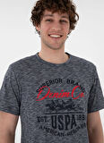 U.S. Polo Assn. Lacivert Erkek Pijama Takımı 18878 Tshirt Sort Takim
