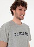 U.S. Polo Assn. Gri Erkek Pijama Takımı 18886 Tshirt Sort Takim