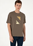 U.S. Polo Assn. Bisiklet Yaka Vizon Erkek T-Shirt GALIA