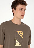 U.S. Polo Assn. Bisiklet Yaka Vizon Erkek T-Shirt GALIA