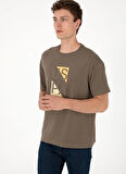 U.S. Polo Assn. Bisiklet Yaka Vizon Erkek T-Shirt GALIA
