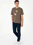 U.S. Polo Assn. Bisiklet Yaka Vizon Erkek T-Shirt GALIA