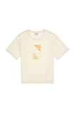 U.S. Polo Assn. Baskılı Krem Erkek Çocuk T-Shirt GALIAKIDS