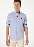 U.S. Polo Assn. Regular Fit Gömlek Yaka Mavi Erkek Gömlek NICOYA