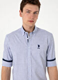 U.S. Polo Assn. Regular Fit Gömlek Yaka Mavi Erkek Gömlek NICOYA