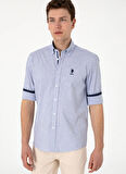 U.S. Polo Assn. Regular Fit Gömlek Yaka Mavi Erkek Gömlek NICOYA
