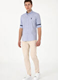U.S. Polo Assn. Regular Fit Gömlek Yaka Mavi Erkek Gömlek NICOYA