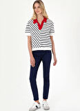 U.S. Polo Assn. Polo Yaka Lacivert Kadın T-Shirt SAREKS