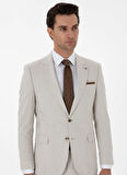 Cacharel Normal Bel Slim Fit Bej Erkek Takım Elbise VALUE
