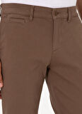 Cacharel Normal Bel Normal Paça Kahve Erkek Chino Pantolon RUPU