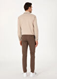 Cacharel Normal Bel Normal Paça Kahve Erkek Chino Pantolon RUPU