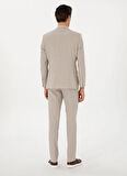 Cacharel Normal Bel Slim Fit Bej Erkek Takım Elbise FION