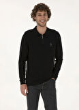 U.S. Polo Assn. Polo Yaka Slim Fit Siyah Erkek Kazak FARAH