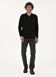 U.S. Polo Assn. Polo Yaka Slim Fit Siyah Erkek Kazak FARAH